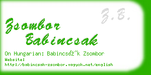 zsombor babincsak business card